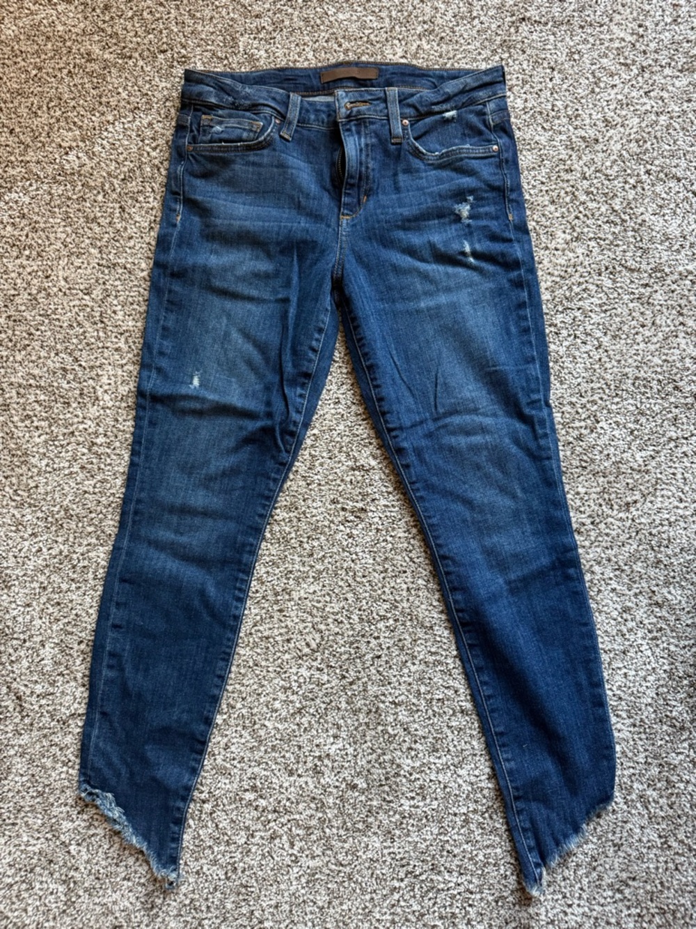 Women’s Joe's Jeans Dark Blue Cropped Distressed Ankle Skinny